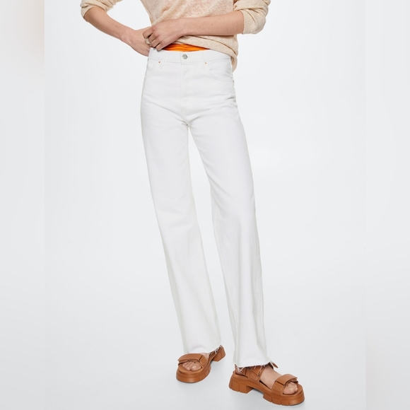 Mango Denim - NWT Mango High-rise wideleg jeans